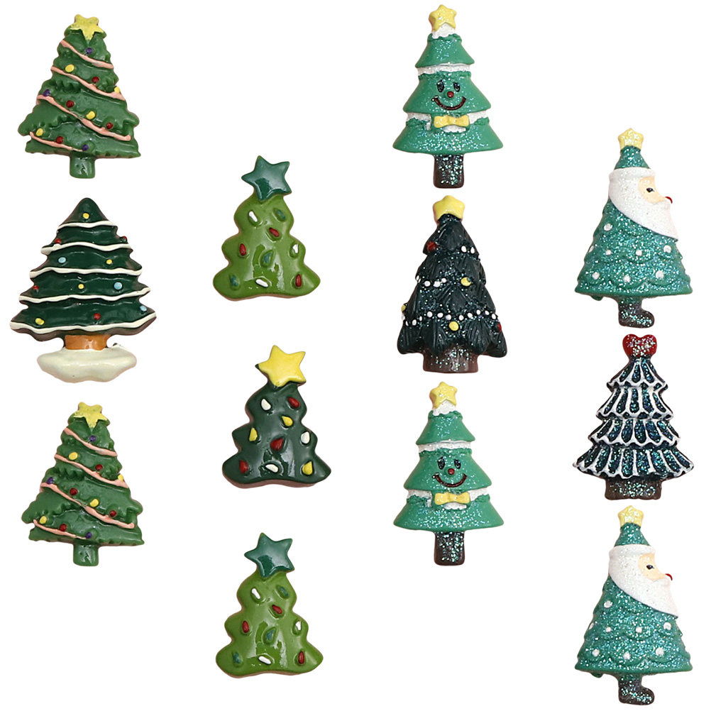Christmas Craft Embellishment - 20Pcs Resin Xmas DIY Decorations Christmas