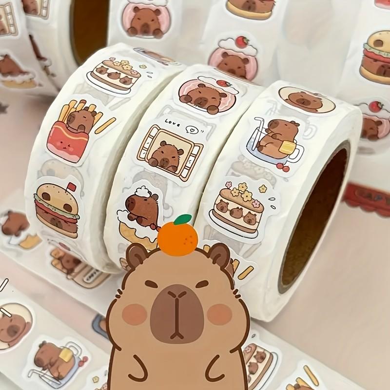Craft Embellishments - 500/1000pcs Capybara Self-Adhesive Stickers,Ideal for Guitar