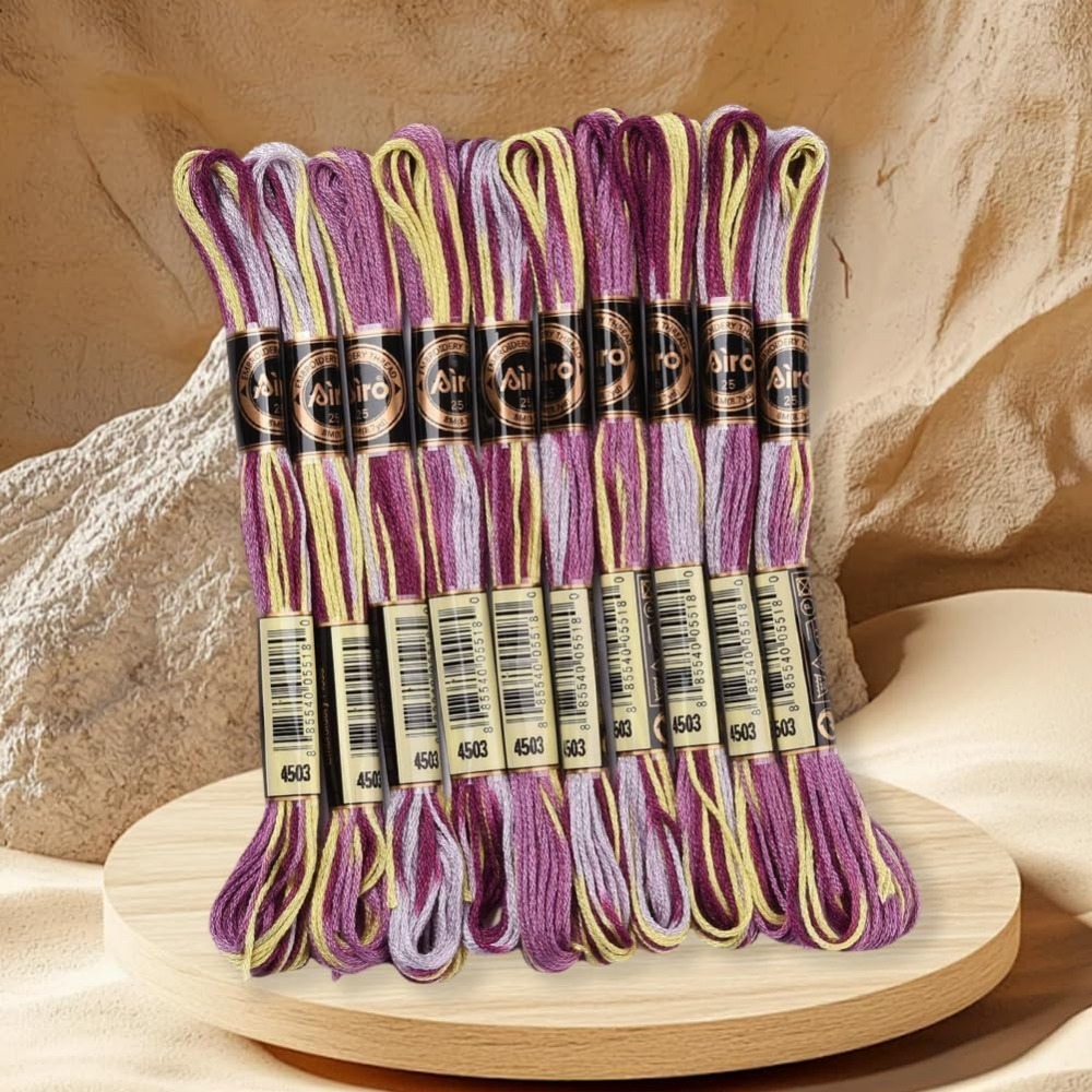 6 Strands Purple Variegated Em - Embroidery Embellishments ulasan dan harga