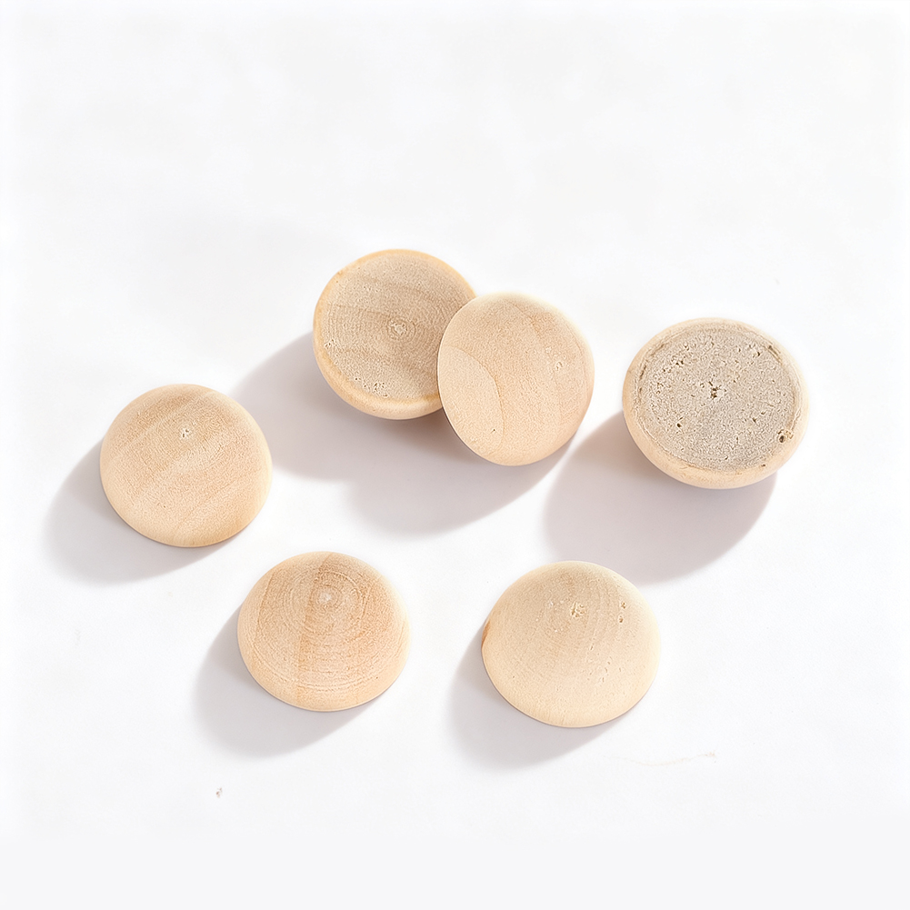 100/150/200pcs 15mm Half Wood  - Craft Embellishments ulasan dan harga