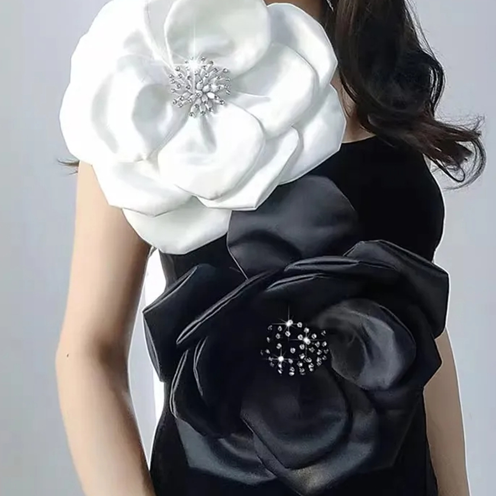 NEW 29cm 3D Big Flower Lace Pa - Applique Patch Flower ulasan dan harga