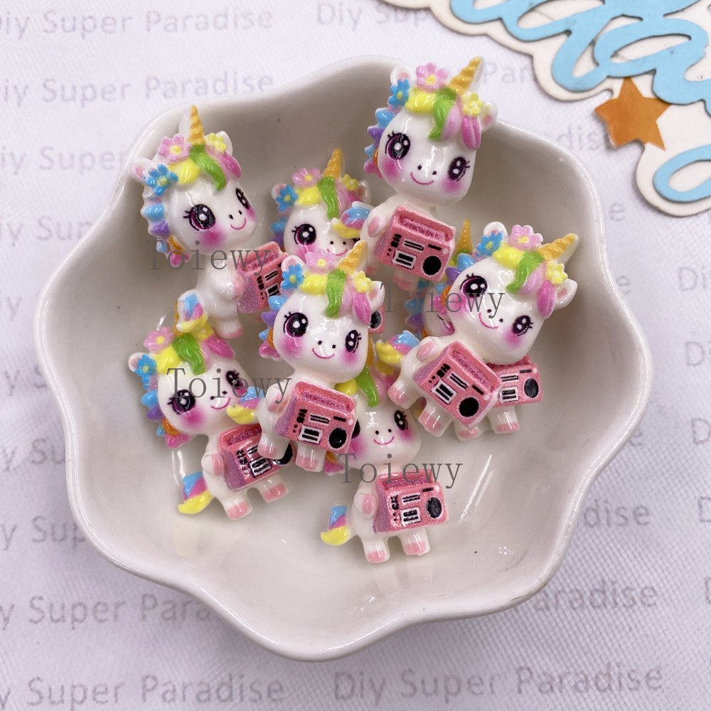 10pcs Resin Colorful Cartoon R - Christmas Craft Embellishment ulasan dan harga