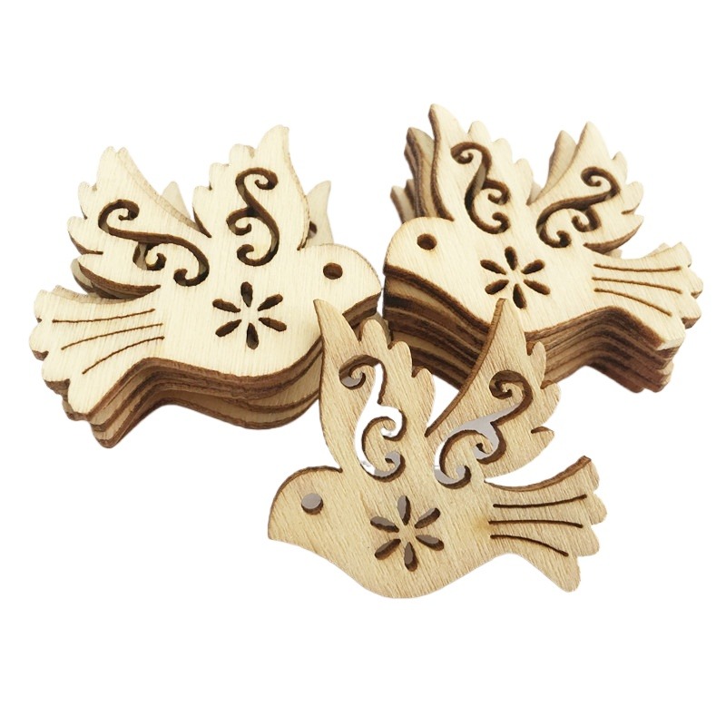 50pcs Unfinished Wooden Peace  - Craft Embellishments ulasan dan harga
