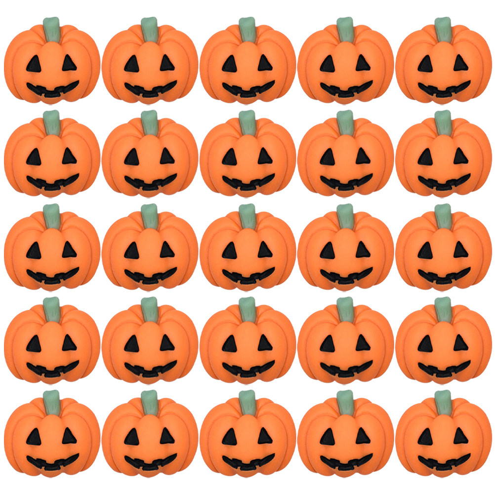 50Pcs Mini Resin Pumpkin Charm - Craft Embellishments ulasan dan harga