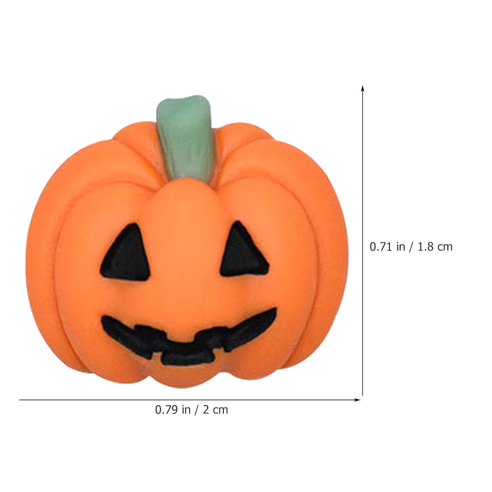 50Pcs Mini Resin Pumpkin Charm - Craft Embellishments ulasan dan harga