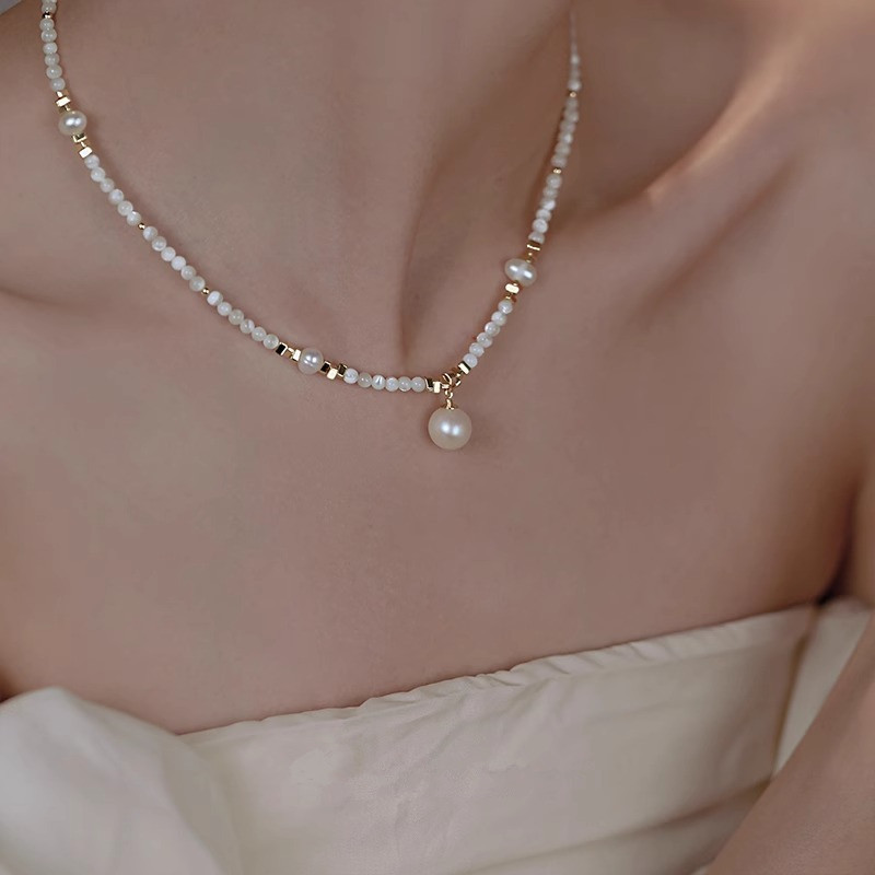 New Style Trendy Natural Fresh - Pearl Trim Chain ulasan dan harga
