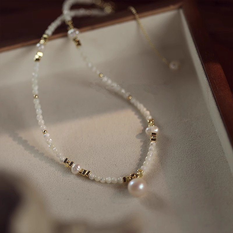 New Style Trendy Natural Fresh - Pearl Trim Chain ulasan dan harga