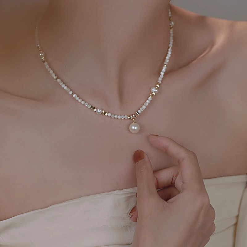 New Style Trendy Natural Fresh - Pearl Trim Chain ulasan dan harga