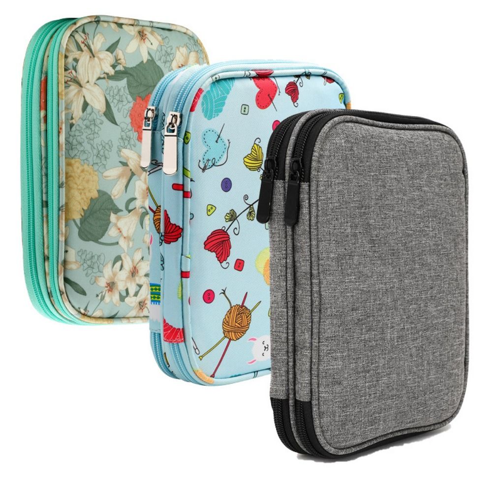 Knitting Needle Case, Portable - Craft Embellishment Storage ulasan dan harga
